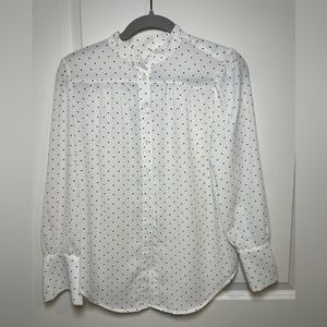 14th and Union long sleeve polka dot blouse- S (Petite)